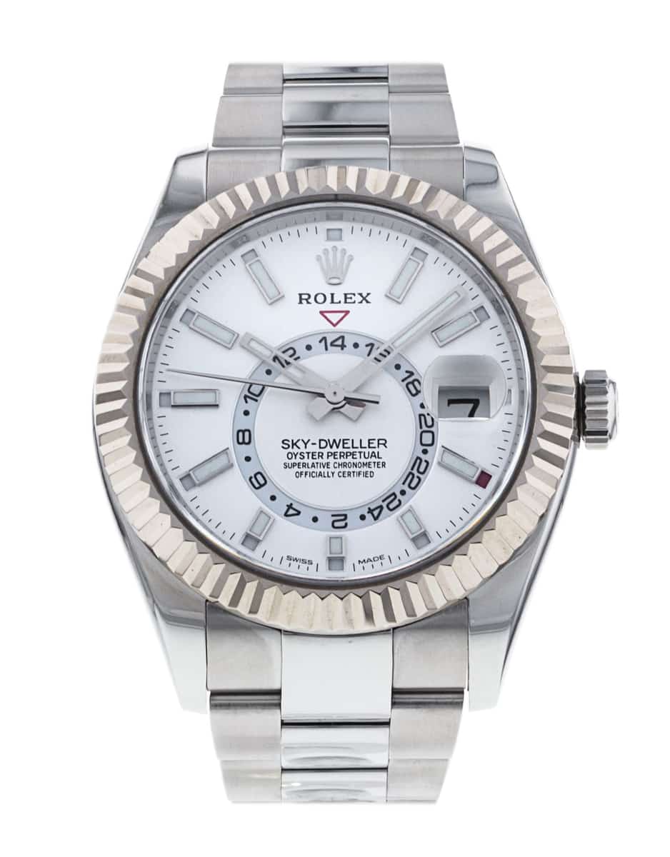 Silver rolex 2025 white face